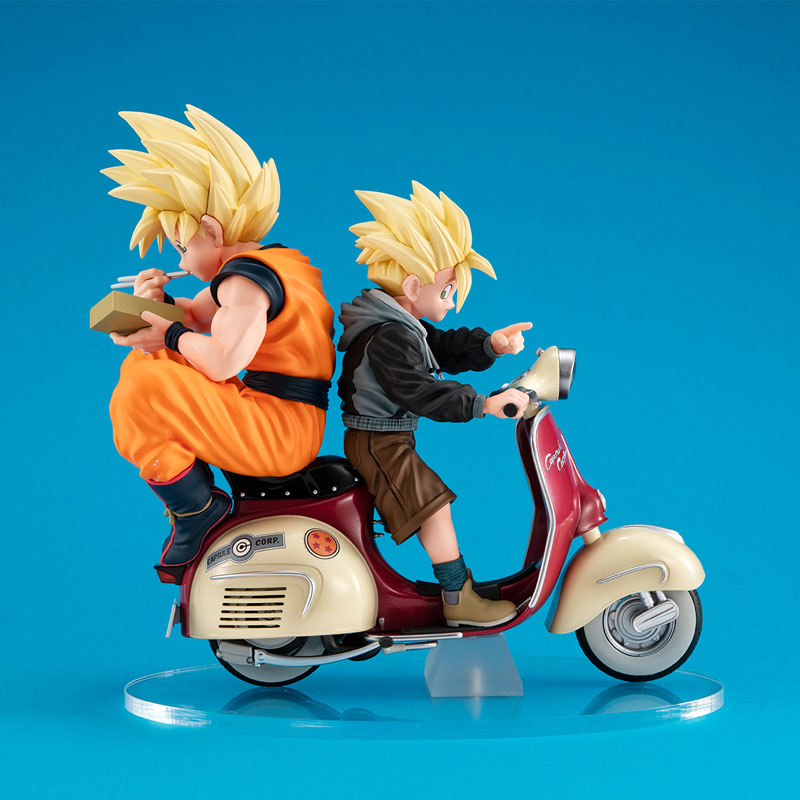 Desktop Real McCoy EX Dragon Ball Z Super Saiyan Son Goku & Super Saiyan Son Gohan & Bike(Pre-order)