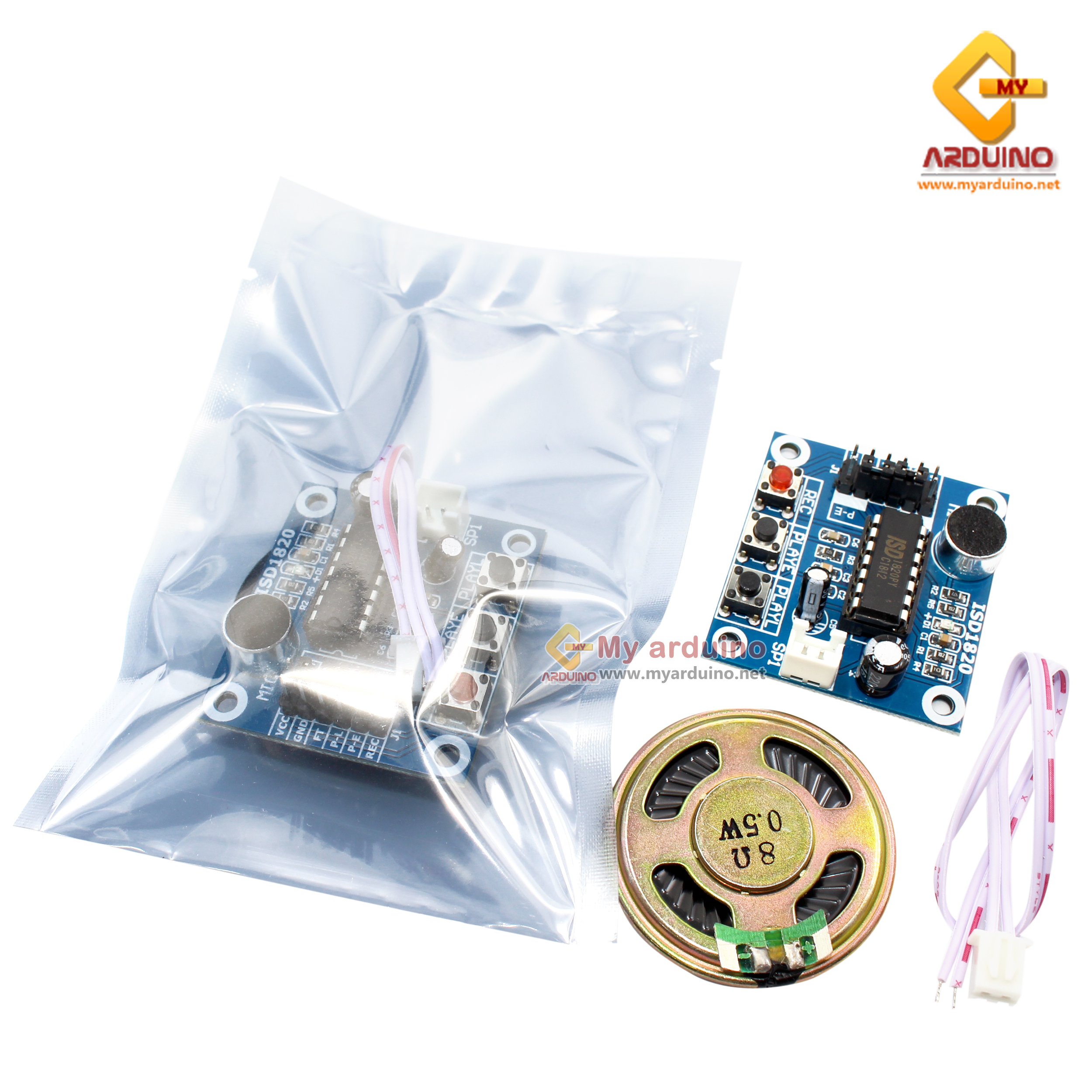 ISD1820 โมดูลบันทึกเสียงและเล่นเสียง Voice Board Module (On-board ...