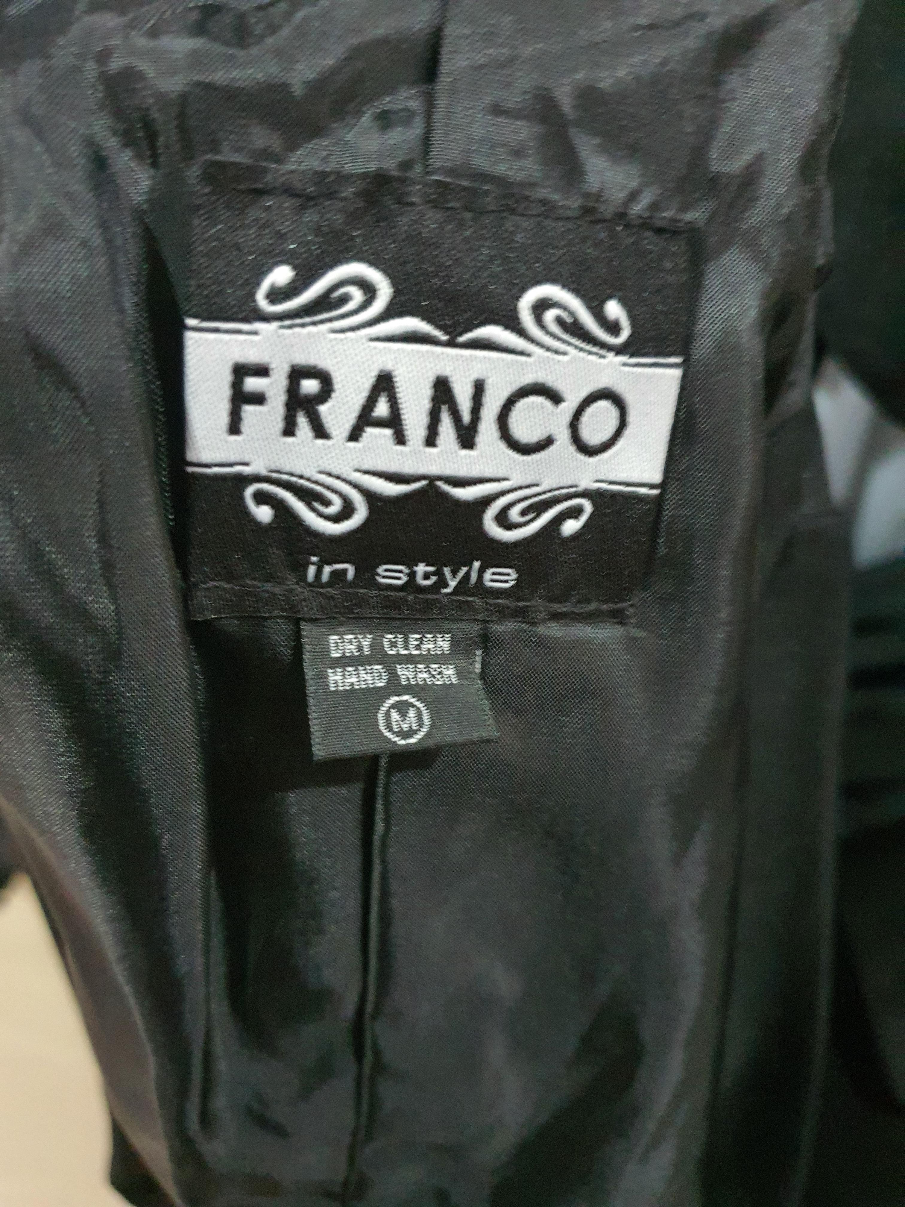 Suit0068 เสื้อสูท สีดำ มือสอง Franco อก 35 นิ้ว