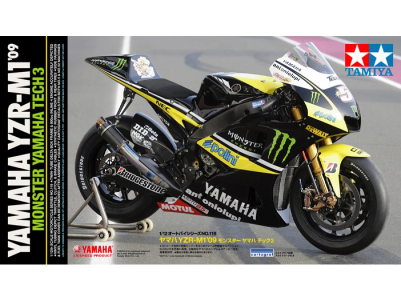 โมเดลมอเตอร์ไซด์ทามิย่า ขนาด 1/12 Tamiya TA14119 Yamaha YZR-M1 '09