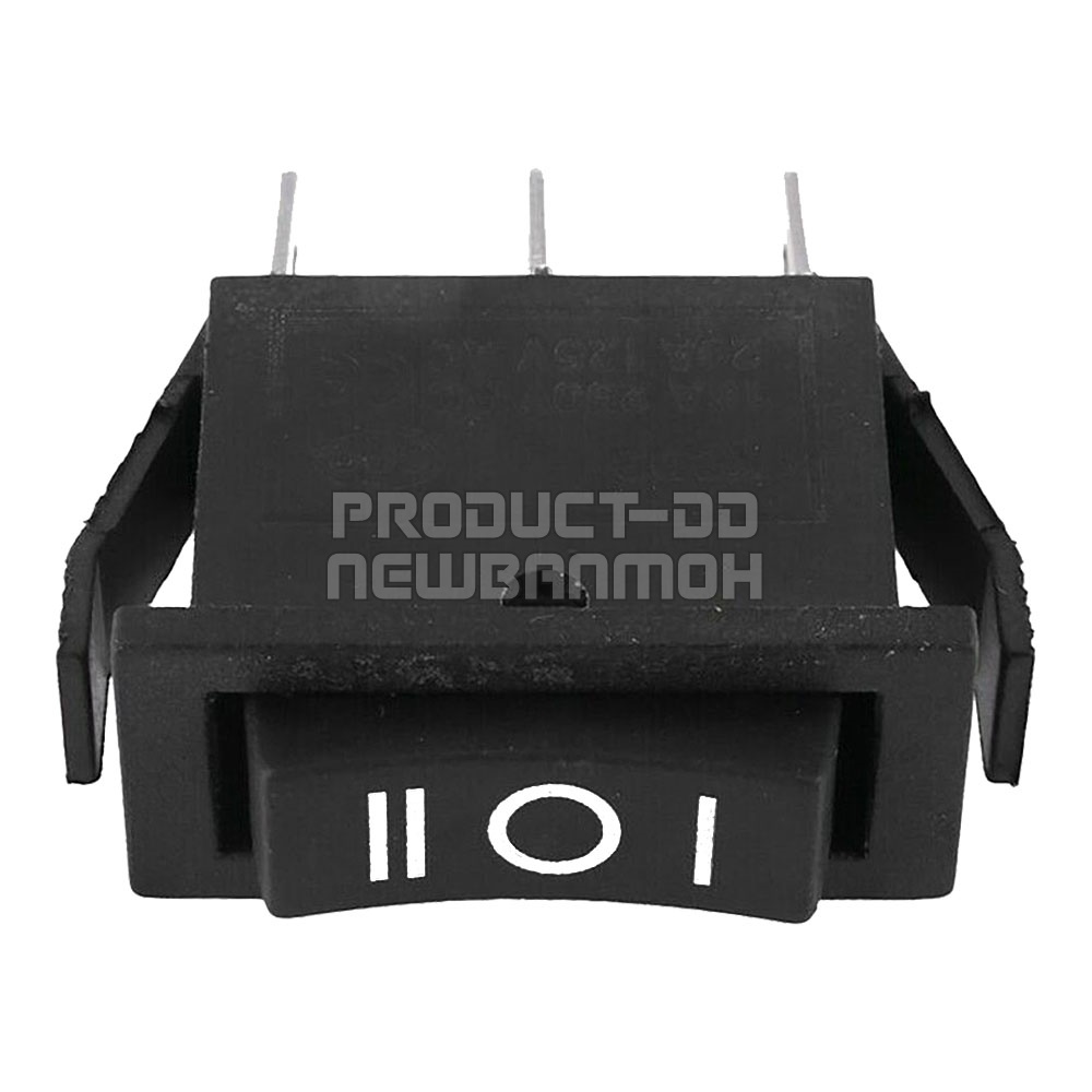KCD3 สวิตช์กระดก ON-OFF-ON (l-O-ll) 3 ขา สีดำ 15A 250V AC