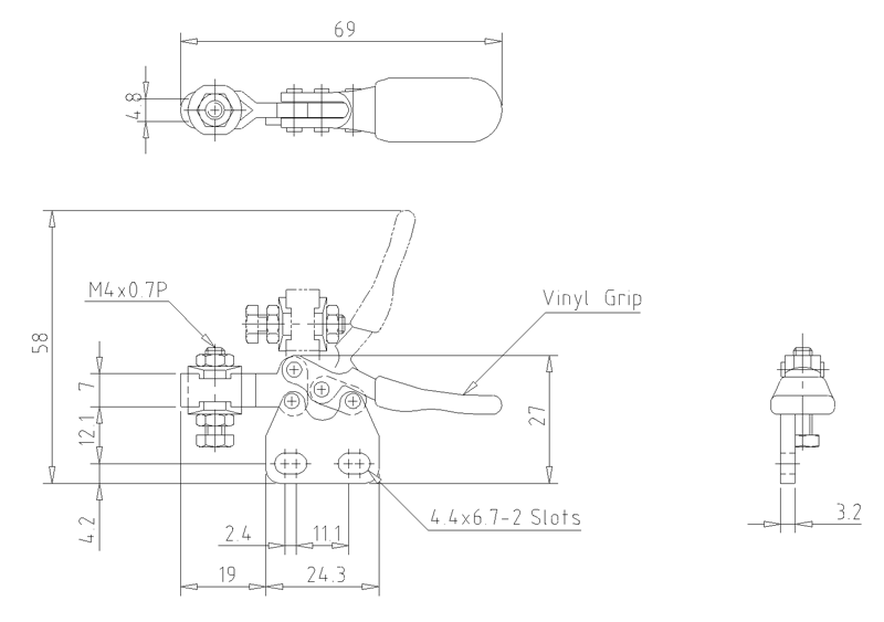 Horizontal Clamp :KAKUTA : HH 251 B