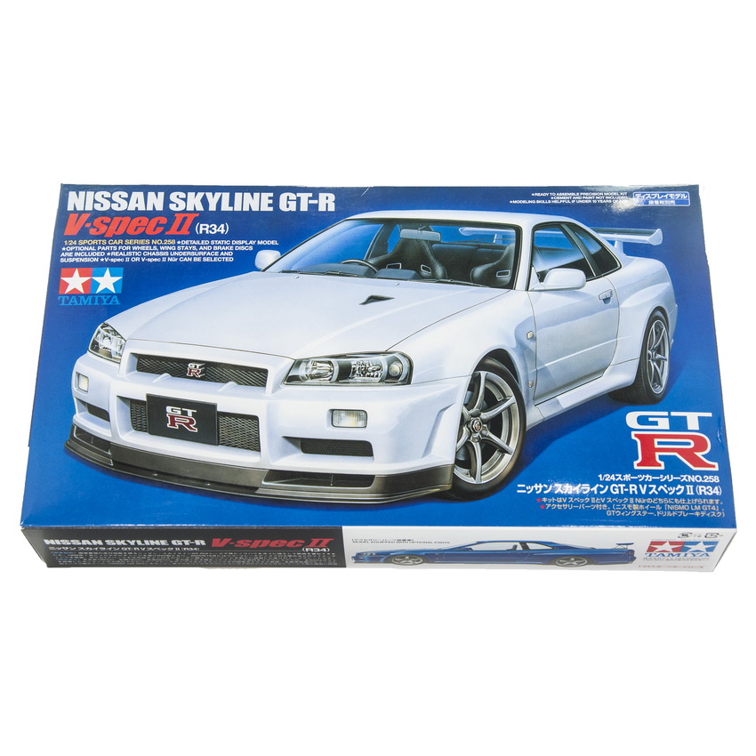 โมเดลรถจำลองทามิย่า ขนาด 1/24 TA24258 Nissan Skyline GT-R V-Spec II R34