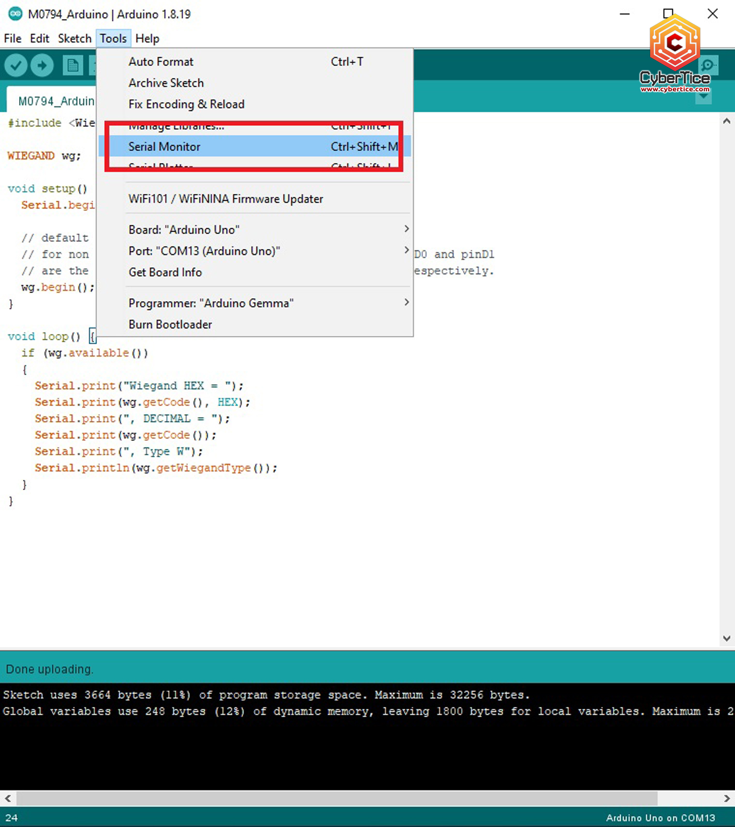 สอนใช้งาน Arduino เครื่องอ่านบัตรคีย์การ์ดระยะไกล 125khz ID ระยะอ่าน 70 ...