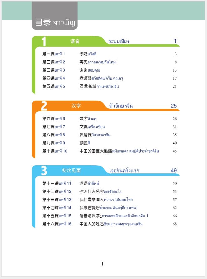 แบบเรียนภาษาจีนวันละนิด เล่ม 1 + MPR online 天天汉语——泰国中学汉语课本 1+MPR Everyday Chinese — Chinese Course Book for Middle Schools in Thailand 1 + MPR