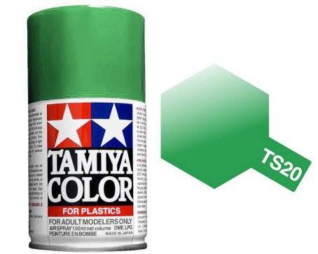 สีพ่นโมเดลรถ สีพ่นโครงรถ สีสเปรย์ทามิย่า Tamiya Spray Color TS-20 Metallic Green (100 ml)