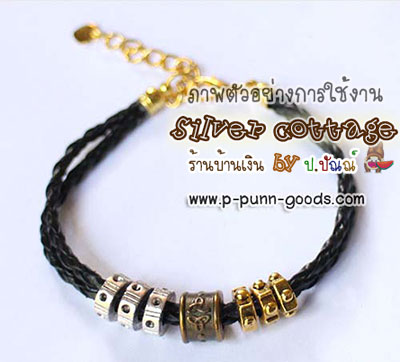 ลูกปัดทรงกระบอก 3x9 มม. สีทองโบราณ
