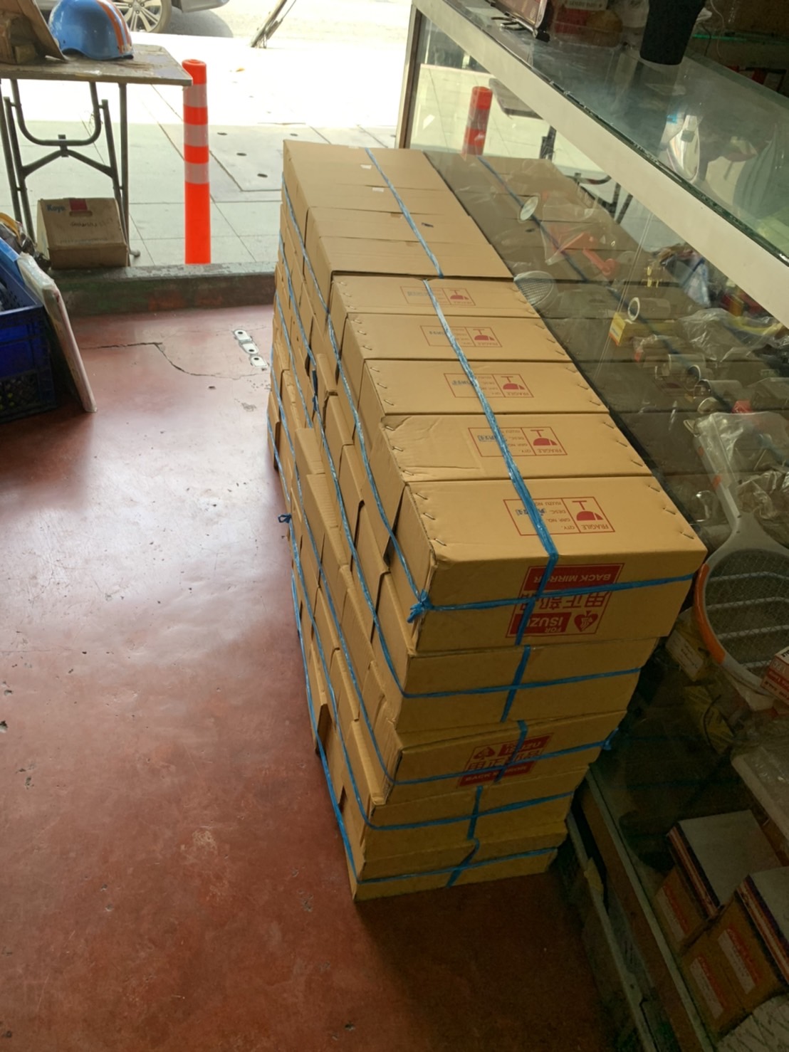 กระจกมองข้าง ISUZU KS21 KS22 ดำตรง