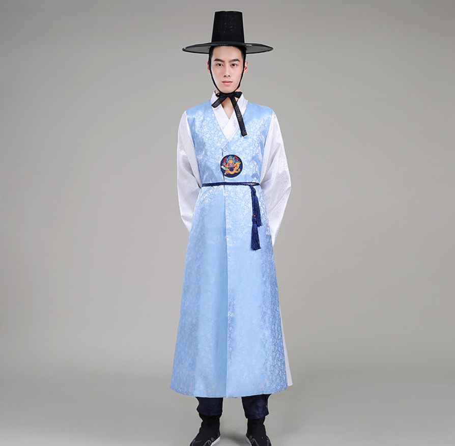 ชุดเกาหลี ชุดเจ้าหน้าที่ราชสำนักเกาหลีฮันบกชาย 한국 한복 남자 전통 의상 공식 의상 Korean Hanbok Men's Traditional Court Official Costume