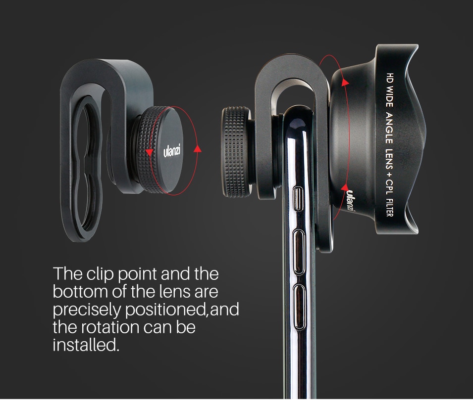 เลนส์ มือถือ ULANZI 65mm Telephoto Lens for iPhone, Smartphone HK 4D Super Wide-Angle Fishyeye Mobile Camera Lens