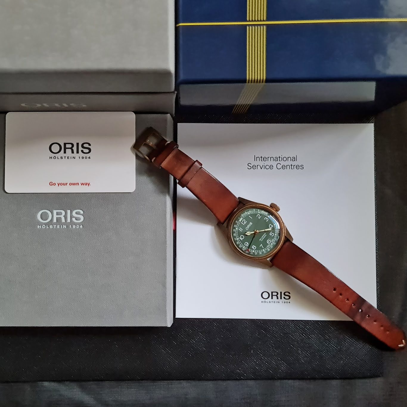นาฬิกา Oris Big Crown Pointer Date 80th Anniversary 40mm สายหนัง มือสอง ของแท้