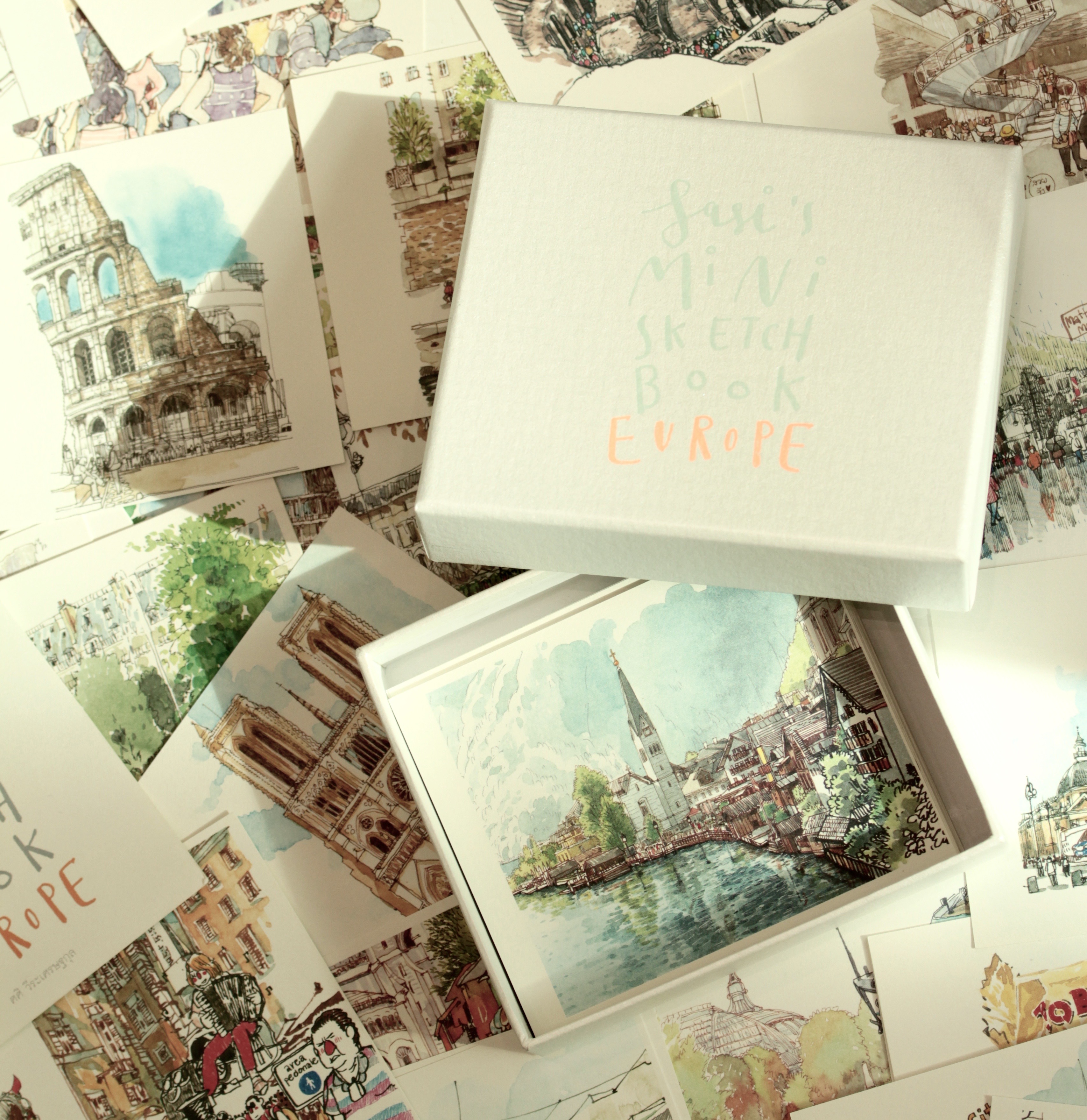 Sasi's mini sketch book EUROPE (เล่มสันห่วง หรือ แผ่นในกล่อง)