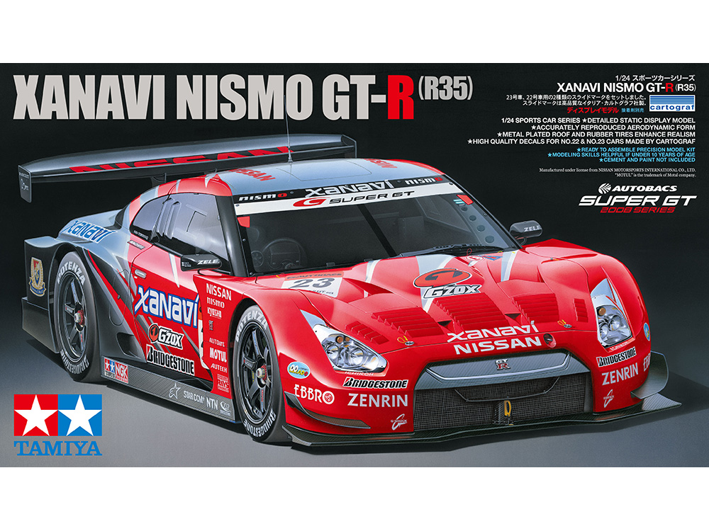 โมเดลรถประกอบทามิย่า ขนาด 1/24 Tamiya Sports Car Series TA24308 Xanavi Nismo GT-R (R35)
