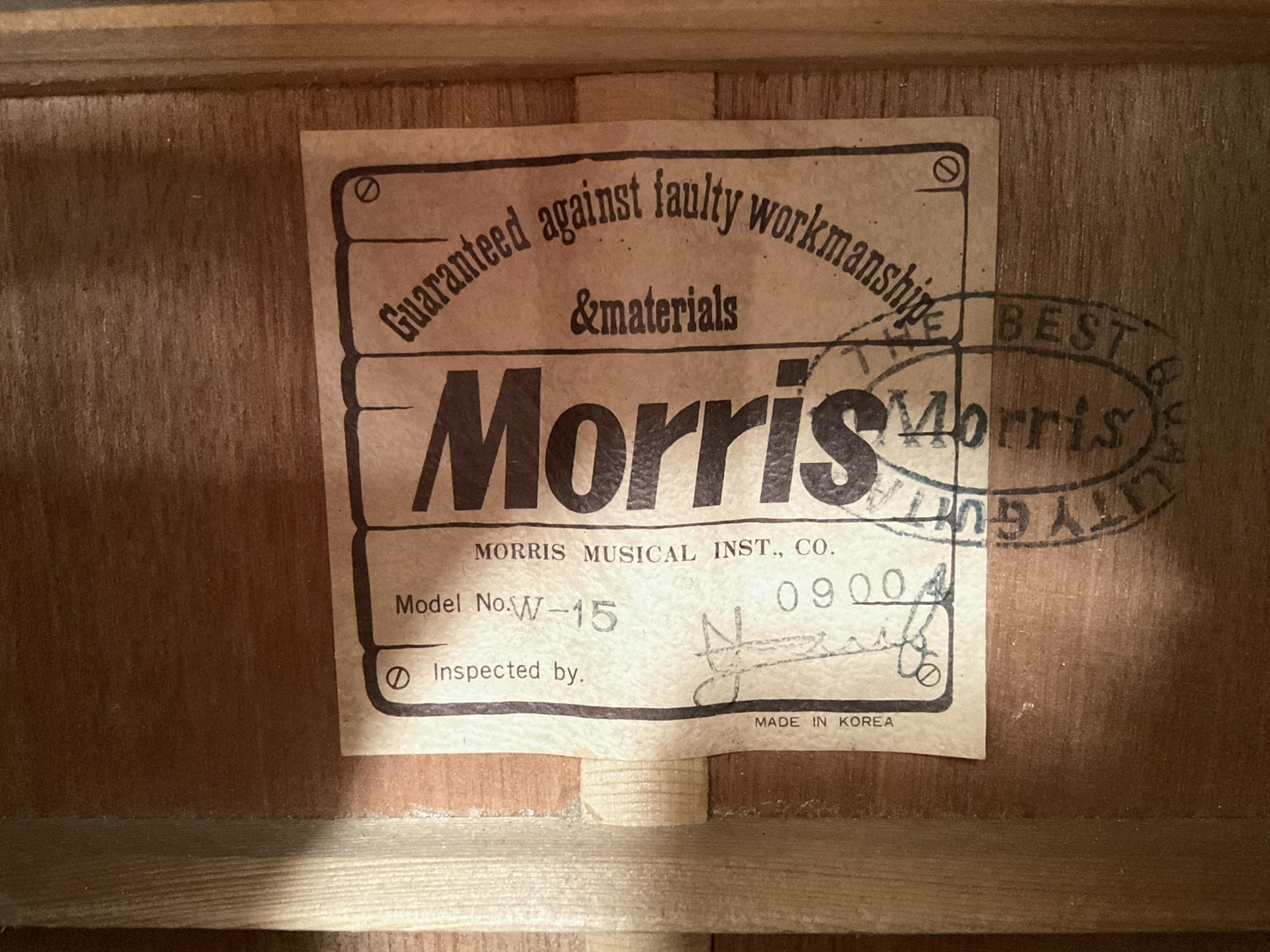 กีต้าร์โปร่ง Morris : W-15