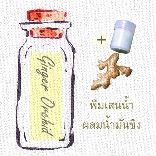 ชุดพิมเสนน้ำสปาผสมน้ำมันขิง+ขวดพิมเสนน้ำมีใยสังเคราะห์