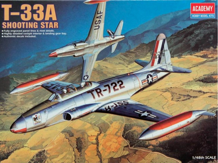 โมเดลเครื่องบินจำลอง Academy ขนาด 1/48 AC12284 T-33A Shooting Star