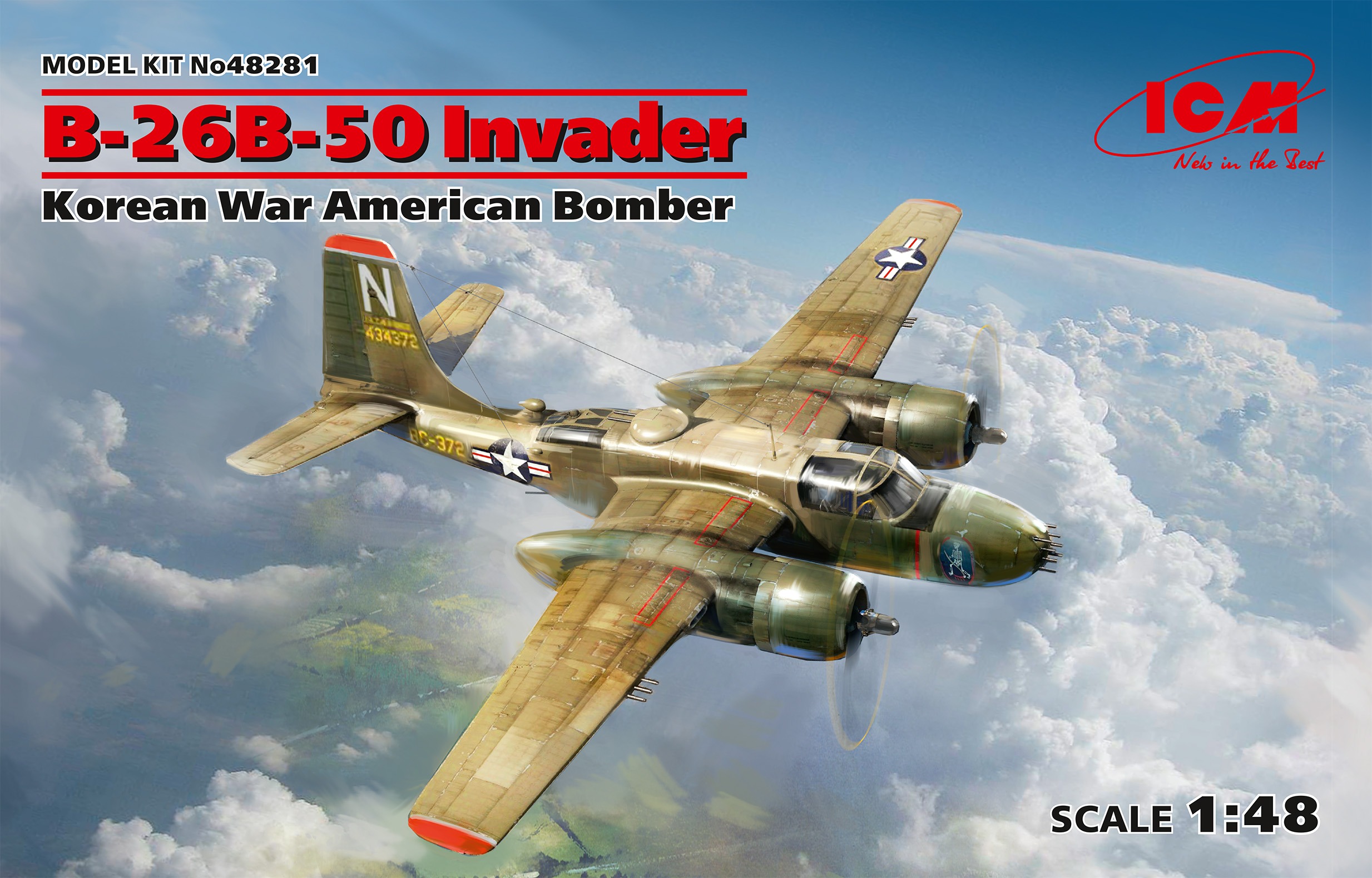 โมเดลเครื่องบิน ICM ขนาด 1/48 ICM48281 B-26B-50 Invader, Korean War American Bomber