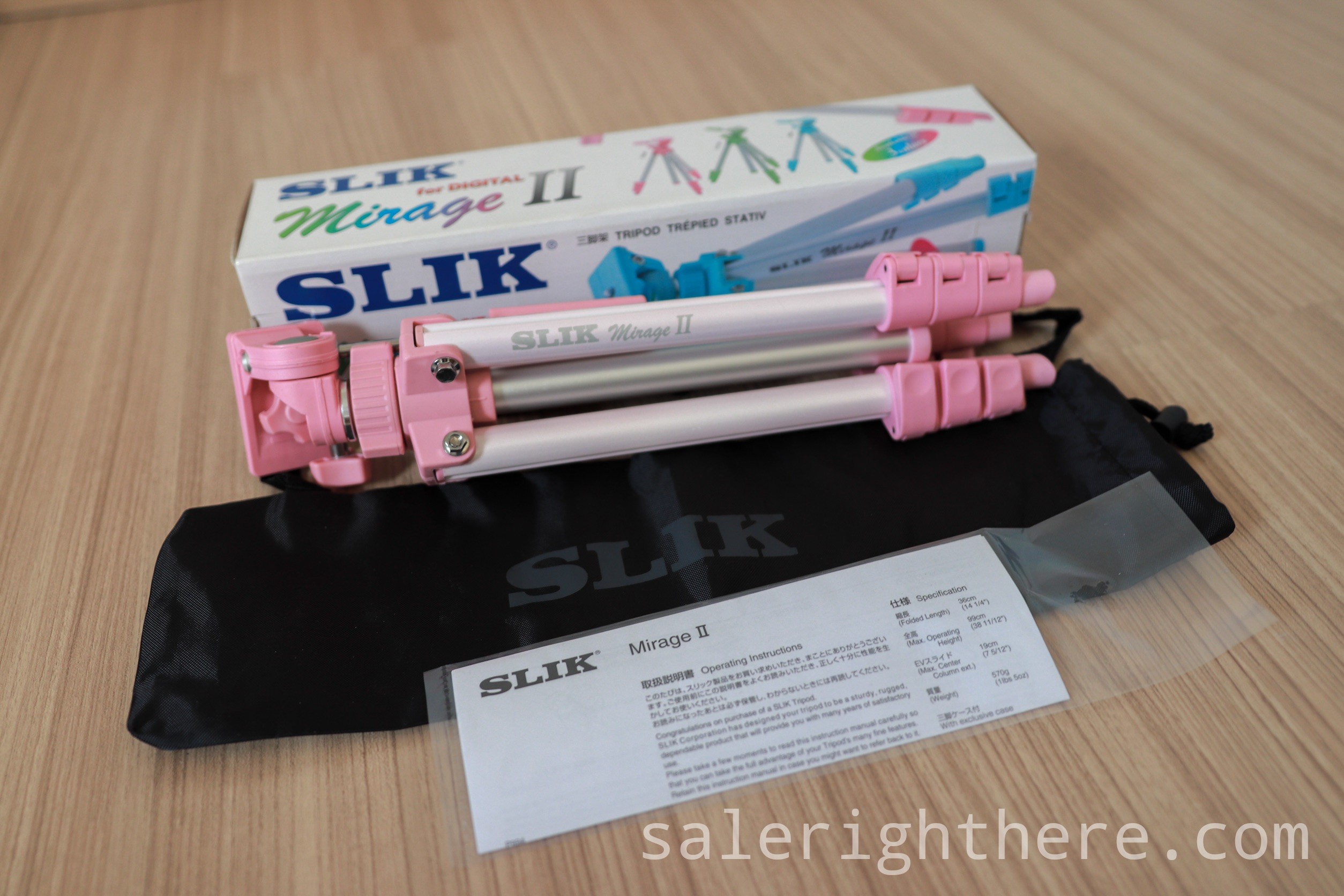 ขาตั้งกล้อง Slik Tripod Mirage II (Pink)