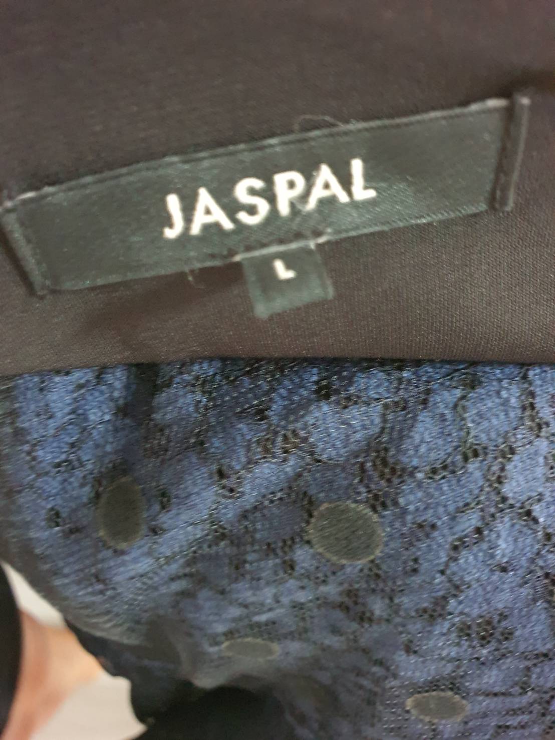 FF06316 เดรสมือสอง สีน้ำเงิน แบรนด์ JASPAL อก 32-34 นิ้ว