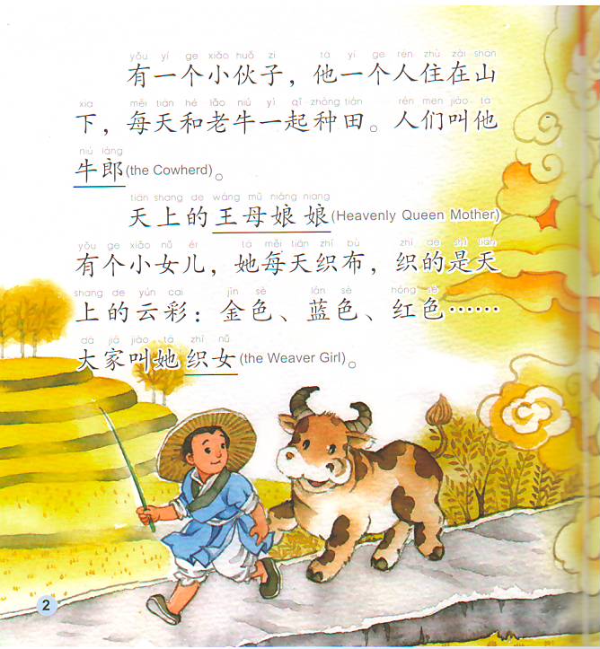 หนังสืออ่านนอกเวลาภาษาจีน: เทศกาลชีซี หนุ่มเลี้ยงโคและสาวทอผ้า+CD The Chinese Library Series - Chinese Graded Readers (Pre-intermediate): Folktales - The Qixi Festival - The Cowherd and the Weaver Girl +CD 中文小书架—汉语分级读物（准中级）：民间故事 七夕节之牛郎织女（含1CD-ROM）