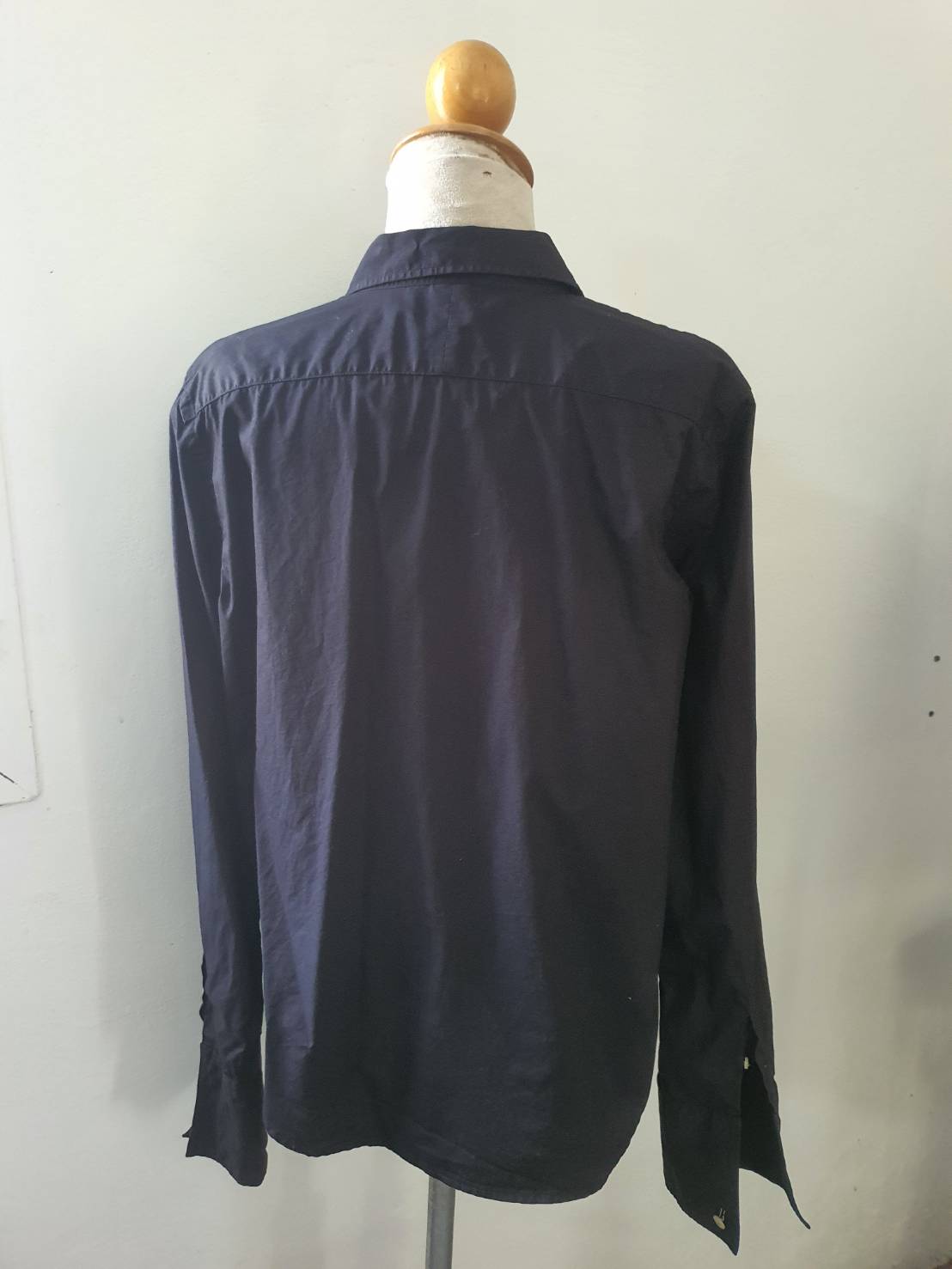 FF06467 เสื้อเชิ้ตมือสอง สีดำ RALPH LAUREN อก 42 นิ้ว