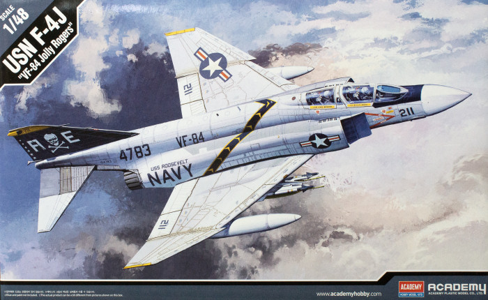 โมเดลเครื่องบินจำลอง Academy ขนาด 1/48 AC12305 USN F-4J "VF-84 Jolly Rogers"