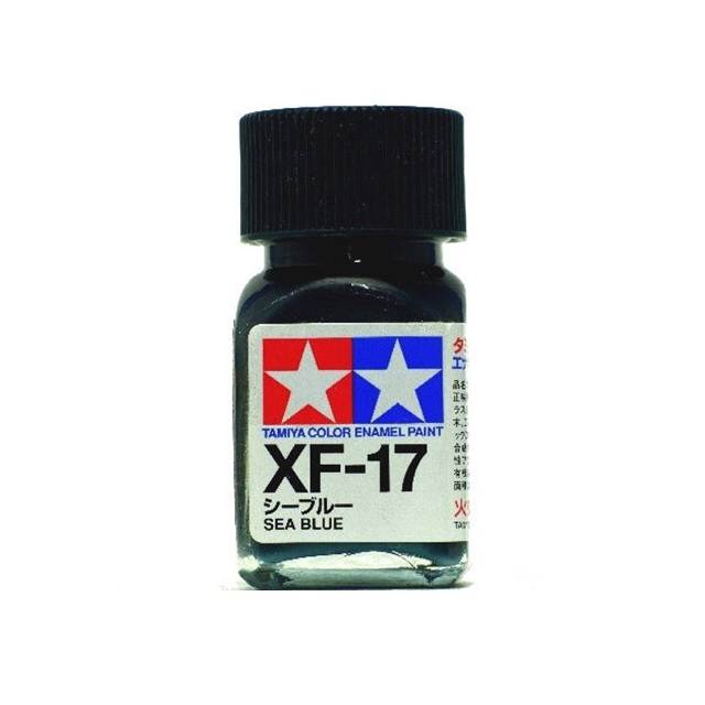 สีทาโมเดล สูตรน้ำมัน สีอีนาเมล สีเพ้นฟิกเกอร์ ทามิย่า Tamiya Enamel XF-17 Sea Blue (10 ml)