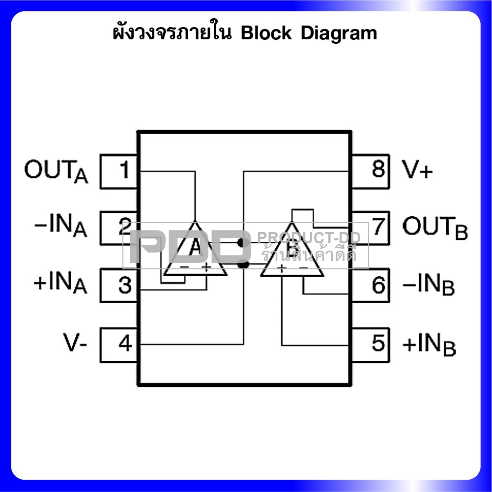 IC NE5532 ไอซีออปแอมป์ OP-AMP ขยายสัญญาณ สำหรับขวงจรขยายเสียง และงานอิเล็กทรอนิกส์