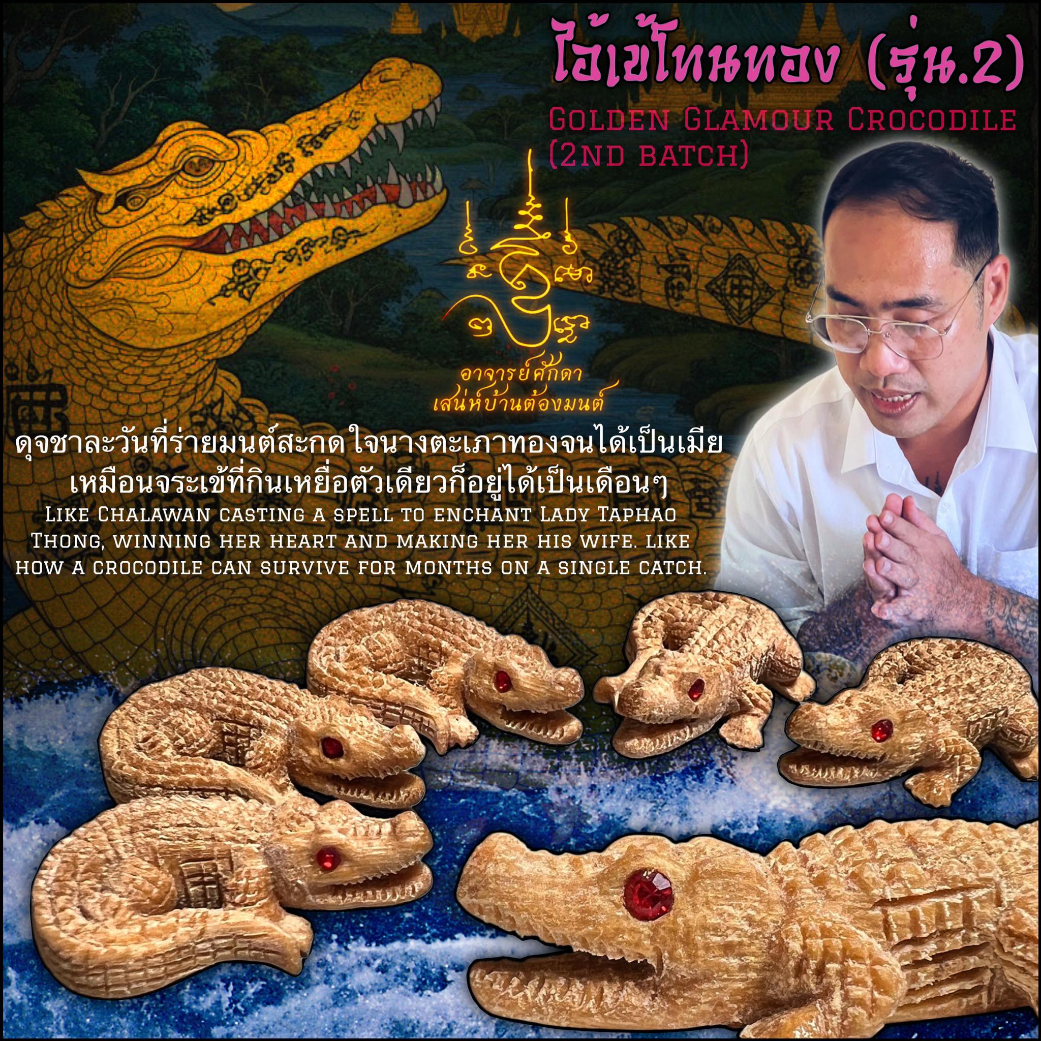 ไอ้เข้โทนทอง (รุ่น.2) Golden Glamour Crocodile. (2nd batch) SKU-04025
