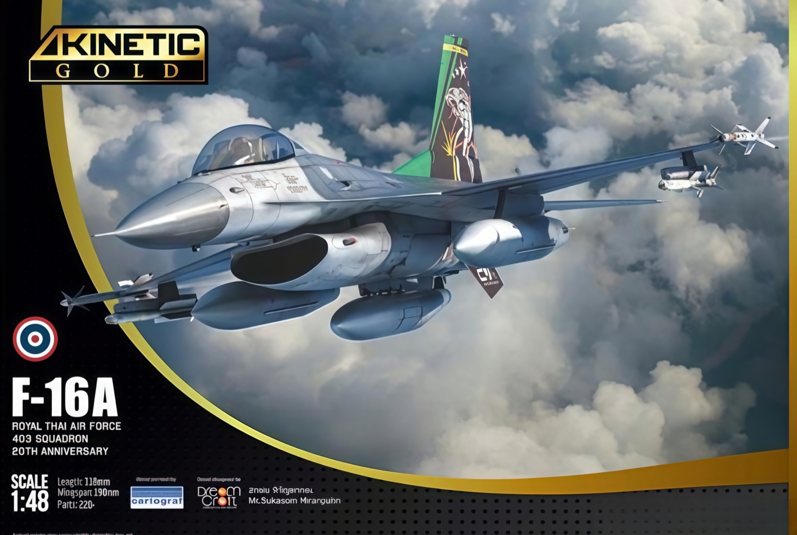 KI-K48161 Kinetic 1/48 F-16A Royal Thai Air Force 403 Squadron 20th Anniversary