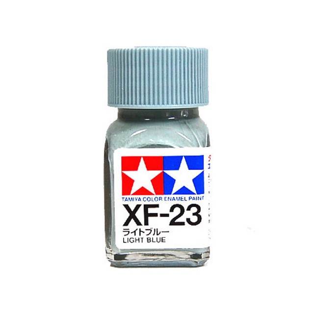 สีทาโมเดล สูตรน้ำมัน สีอีนาเมล สีเพ้นฟิกเกอร์ ทามิย่า Tamiya Enamel XF-23 Light Blue (10 ml)