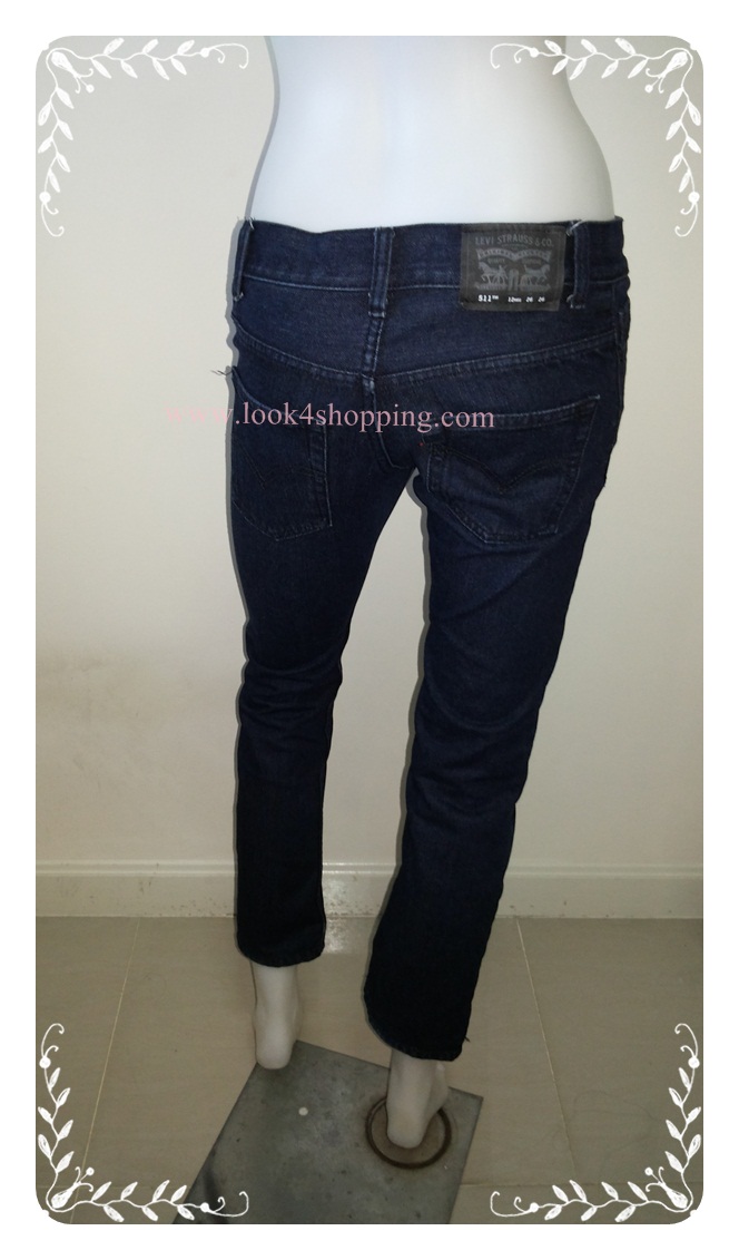 FF06007 กางเกงยีนส์ แบรนด์เนมมือสอง Levi 511 skinny เอว 27 นิ้ว