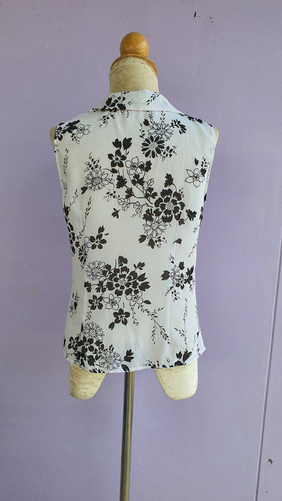 FF02852 เสื้อผ้ามือสอง ชีฟอง สีขาว แบรนด์ Reitmans อก 36 นิ้ว