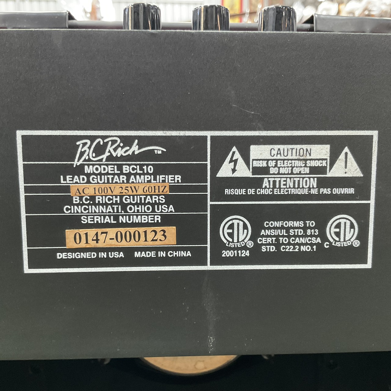 แอมป์กีต้าร์ B.C.Rich : BCL10