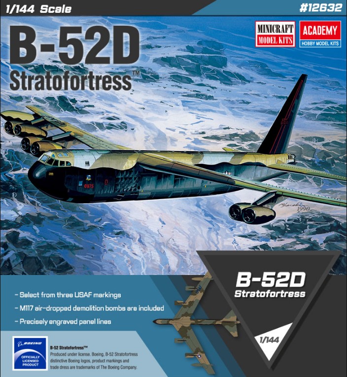 โมเดลเครื่องบิน Academy Model 1/144 AC12632 B-52D STRATOFORTRESS ACADEMY/MINICRAFT