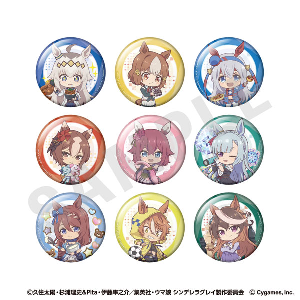 Anime "Uma Musume Cinderella Gray" LoveIt! Series Trading Tin Badge 9Pack BOX(Pre-order)