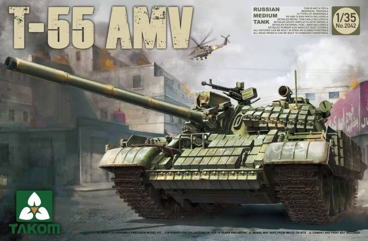 (Pre-order Item) โมเดลรถถัง TAKOM Model ขนาด 1/35 TKM2042 Russian Medium Tank T-55 AMV
