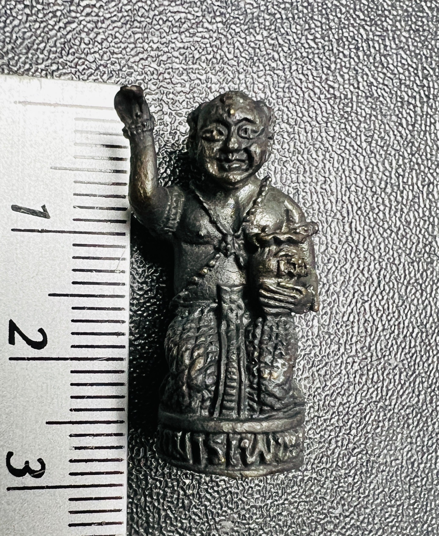 กุมารทองกวักทรัพย์ สองจุก (ทองแดง) Double-Tuft Kumarnthong Beckoning Wealth (Copper) SKU-01831