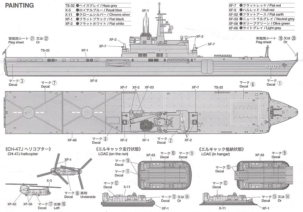 โมเดลเรือรบทามิย่า ขนาด 1/700 Tamiya TA31003 JDS (JMSDF Defence Ship) LST-4001 Ohsumi