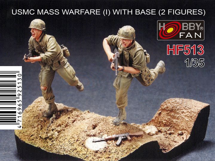 โมเดลฟิกเกอร์ทหารพร้อมฐาน AFV ขนาด 1/35 HF513 US.MARINE MASS WARFARE (1)