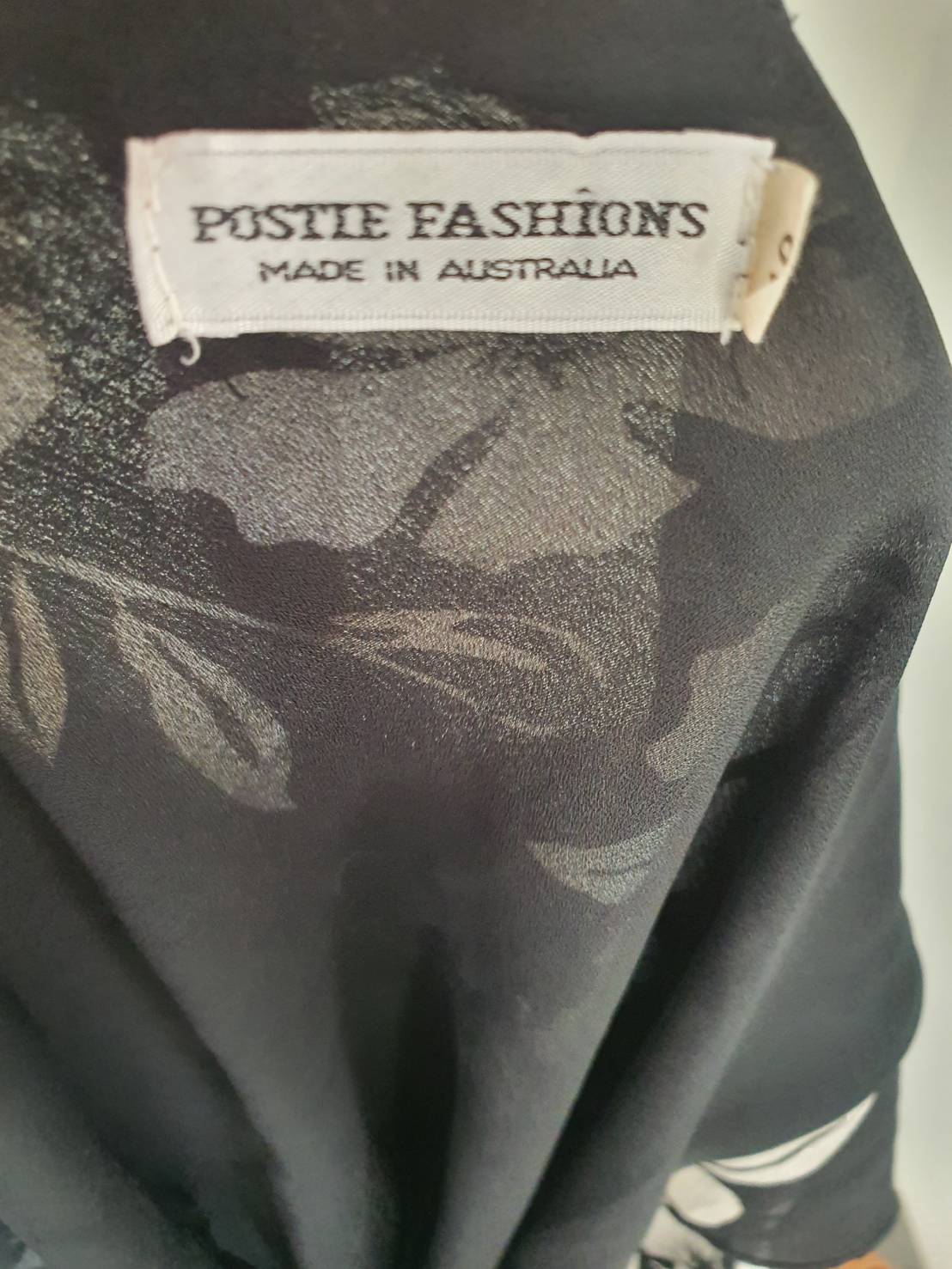 FF05736 เสื้อแฟชัน ชีฟอง สีดำ แบรนด์ POSTIE FASHOPNS อก 37 นิ้ว