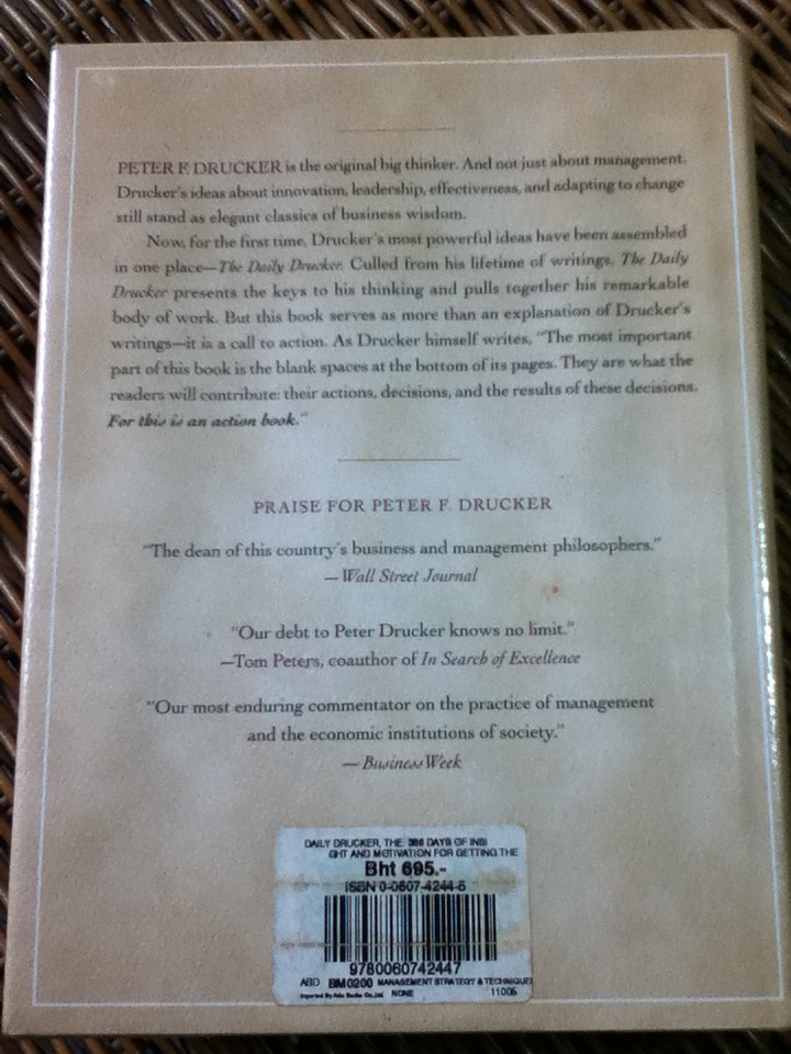 The Daily Drucker/ Peter F. Drucker with Joseph A. Maciariello