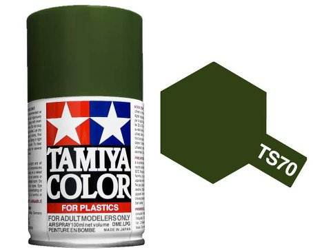 สีพ่นโมเดลรถ สีพ่นโครงรถ สีสเปรย์ทามิย่า Tamiya Spray Color TS-70 Olive Drab JGSDF (100 ml)