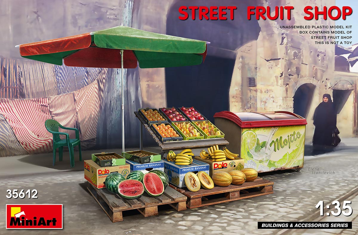 โมเดลฟิกเกอร์ MiniArt ขนาด 1/35 MI35612 Street Fruit Shop
