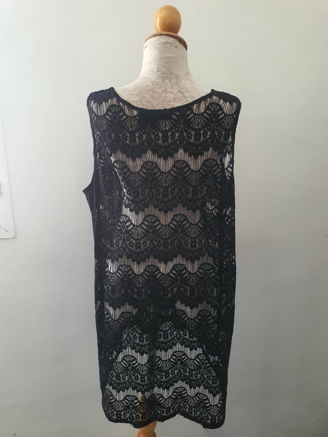 FF06158 ชุดเดรสแฟชาน ลูกไม้สีดำ apt.9 มือสอง :อก 46-50นิ้ว
