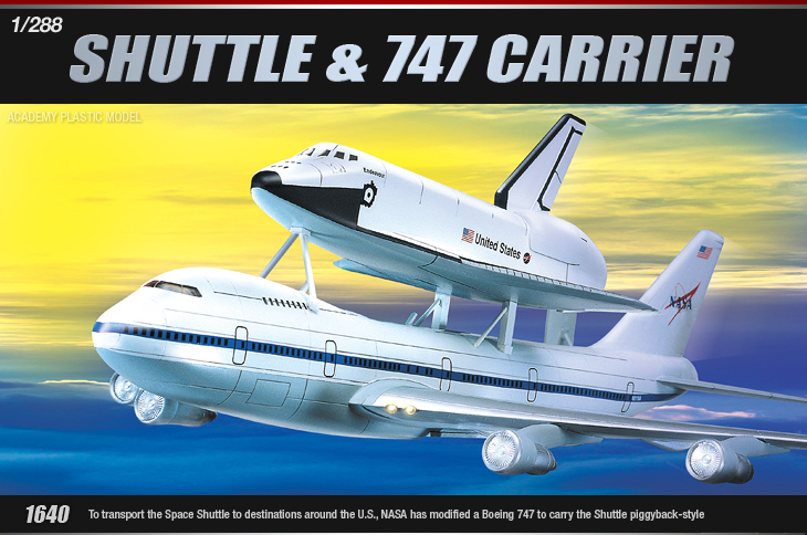 โมเดลเครื่องบินจำลอง Academy ขนาด 1/288 AC12708 SHUTTLE & 747 CARRIER