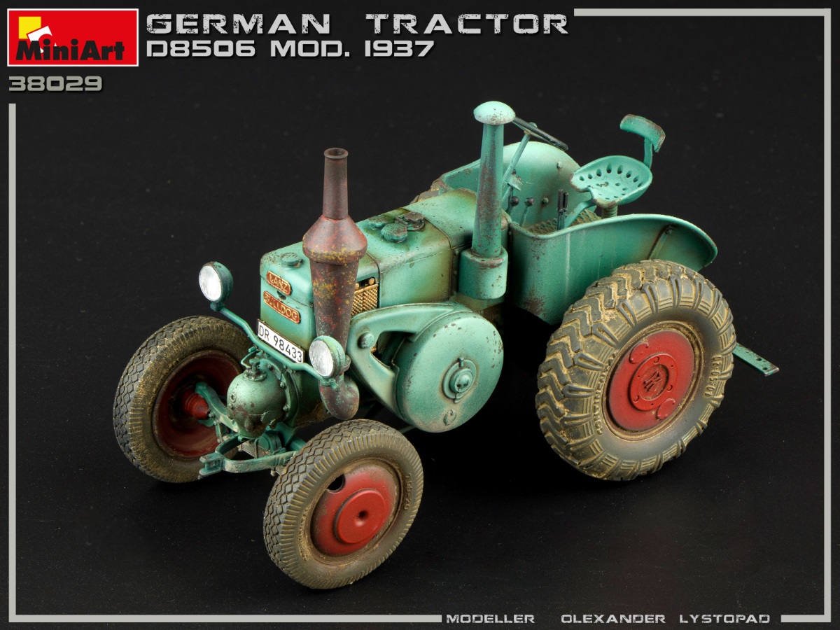 โมเดลรถแทรคเตอร์ MiniArt ขนาด 1/35 MI38029 German Tractor D8506 Mod. 1937