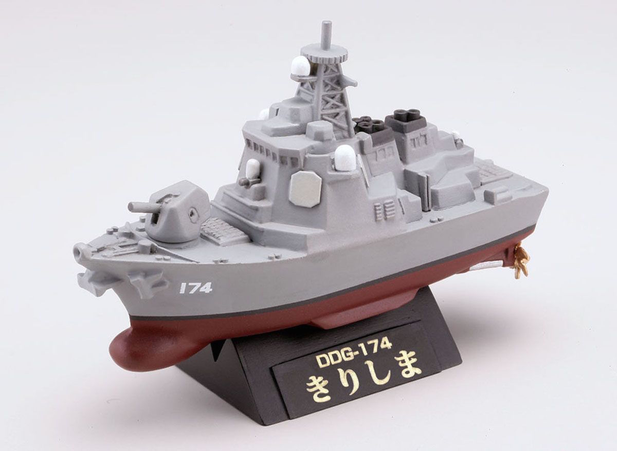 โมเดลเรือรบจำลอง ยี่ห้อเอฟทอย ชุด Chibi Scale Escort Ship & Submarine #DDG-174 destroyer Kirishima