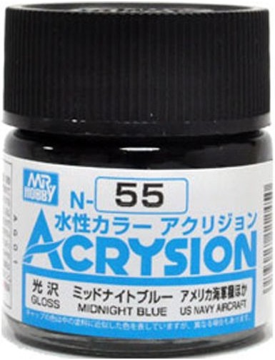 สีสูตรน้ำ Acrysion N55 Midnight Blue