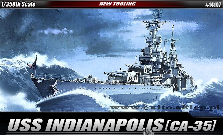 โมเดลเรือ Academy ขนาด 1/350 AC14107 USS INDIANAPOLIS [CA-35]